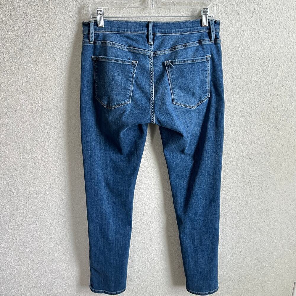 Frame Le Garcon Skinny Mid Rise Jeans Women's 29 Distressed Stretch Medium Wash - Picture 4 of 9
